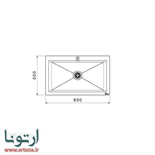 سینک توکار بیمکث مدل 724
